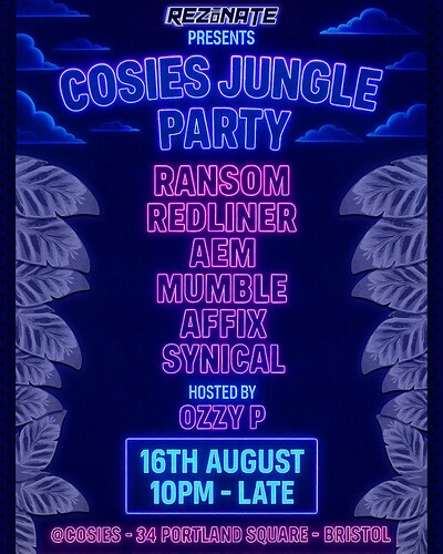 REZONATE X COSIES at Cosies