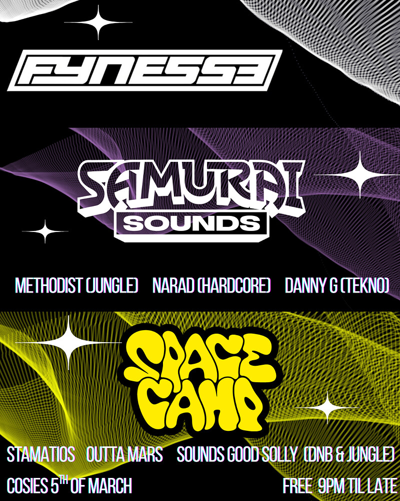 Samurai Sounds Jungle sessions at Cosies
