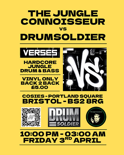 Verses - The Jungle Connoisseur Vs Drum Soldier at Cosies