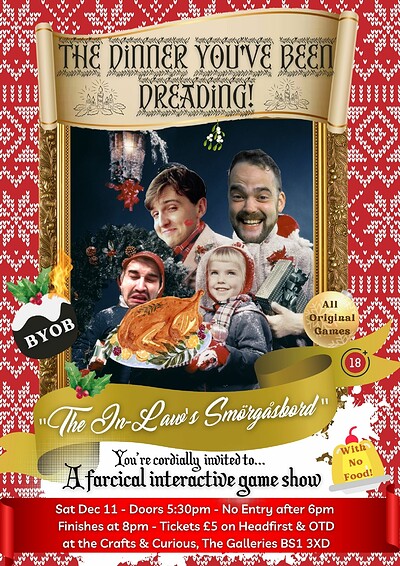 The In-Law's Smörgåsbord Xmas Game Show at Crafts & Curious, The Galleries