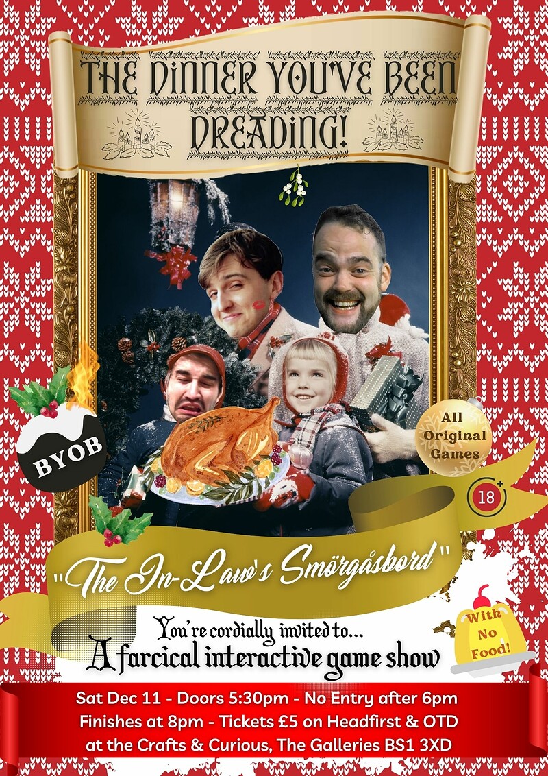 The In-Law's Smörgåsbord Xmas Game Show at Crafts & Curious, The Galleries