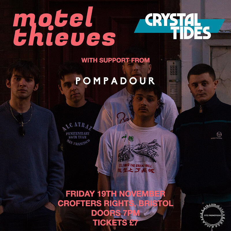 Motel Thieves & Crystal Tides at Crofters Rights