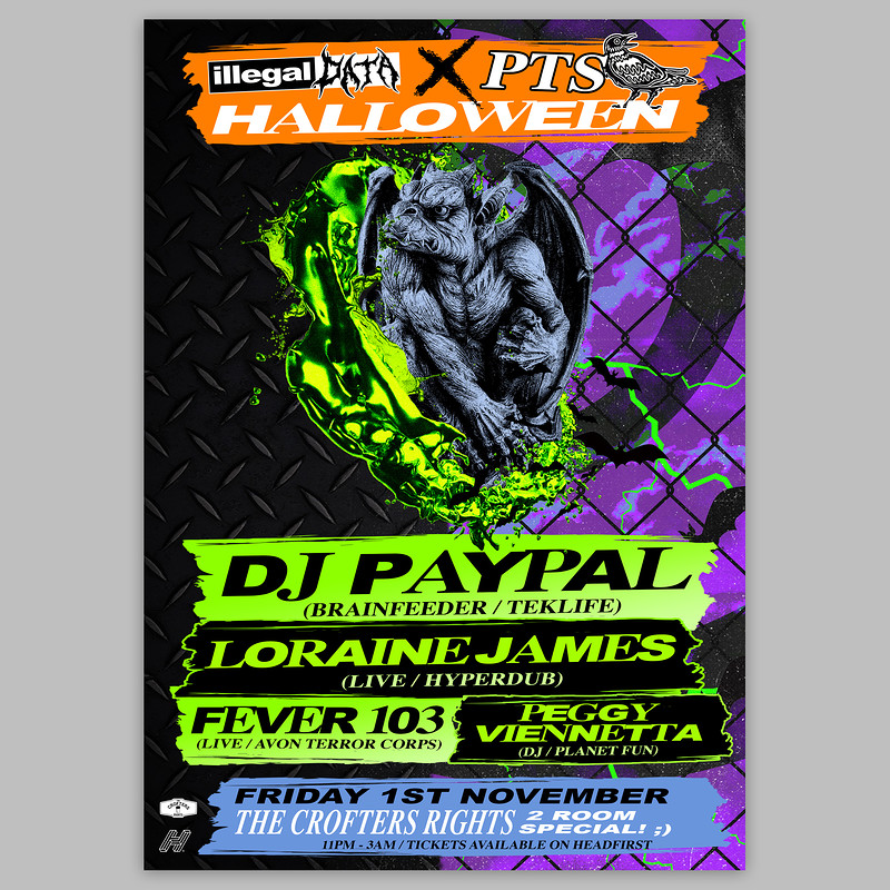 PTS x Illegal Data Halloween at Crofters Rights