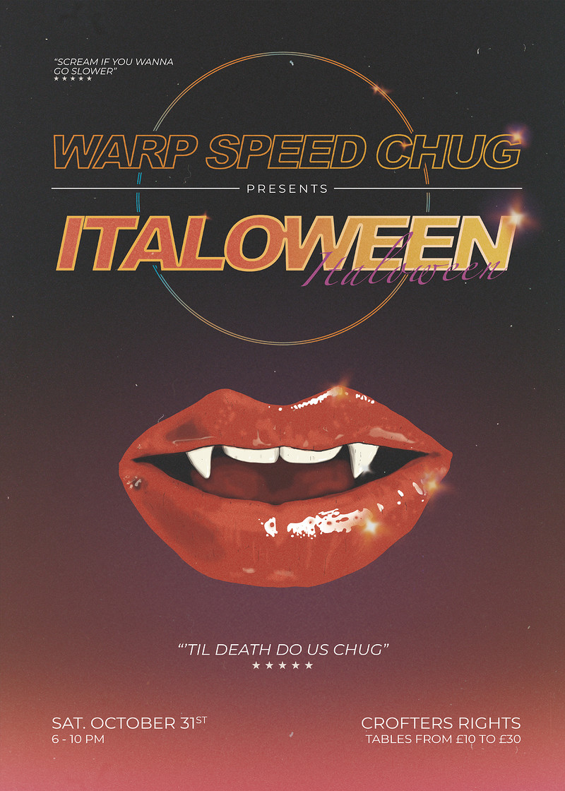Warp Speed Chug: ITALOween at Crofters Rights