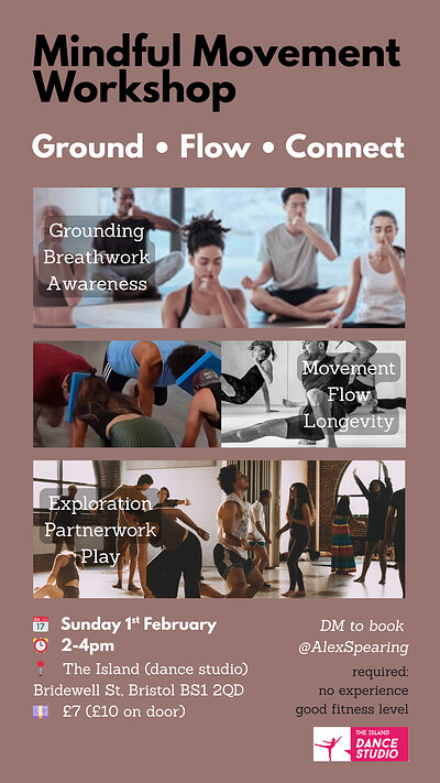 Mindful Movement Workshop at Dance Space (the island)