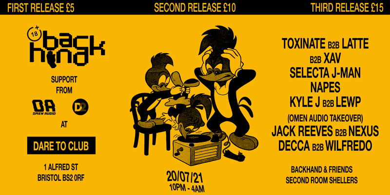 BACKHAND PRESENTS: Selecta J-Man, Napes, Latte at Dare to Club