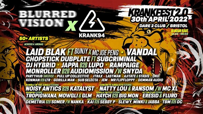 KRANK94 x Blurred Vision Pres. KRANKFEST 2.0 at Dare to Club