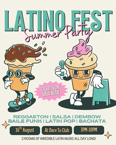 Latino Fest Summer Day Party  August 2025 at Dare to Club