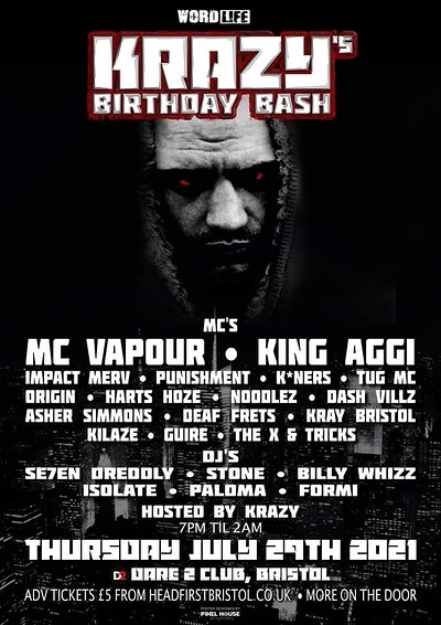 WORDLIFE - KRAZYS BIRTHDAY BASH- VAPOUR, KING AGGI at Dare to Club