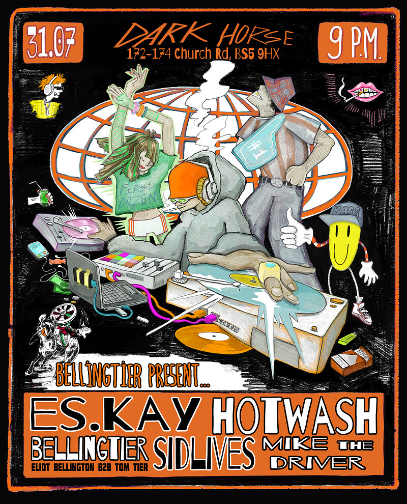 BellingTier presents... ES.KAY, HOTWASH DJs, SIDLIVES, MIKE THE DRIVER at Dark Horse BS5