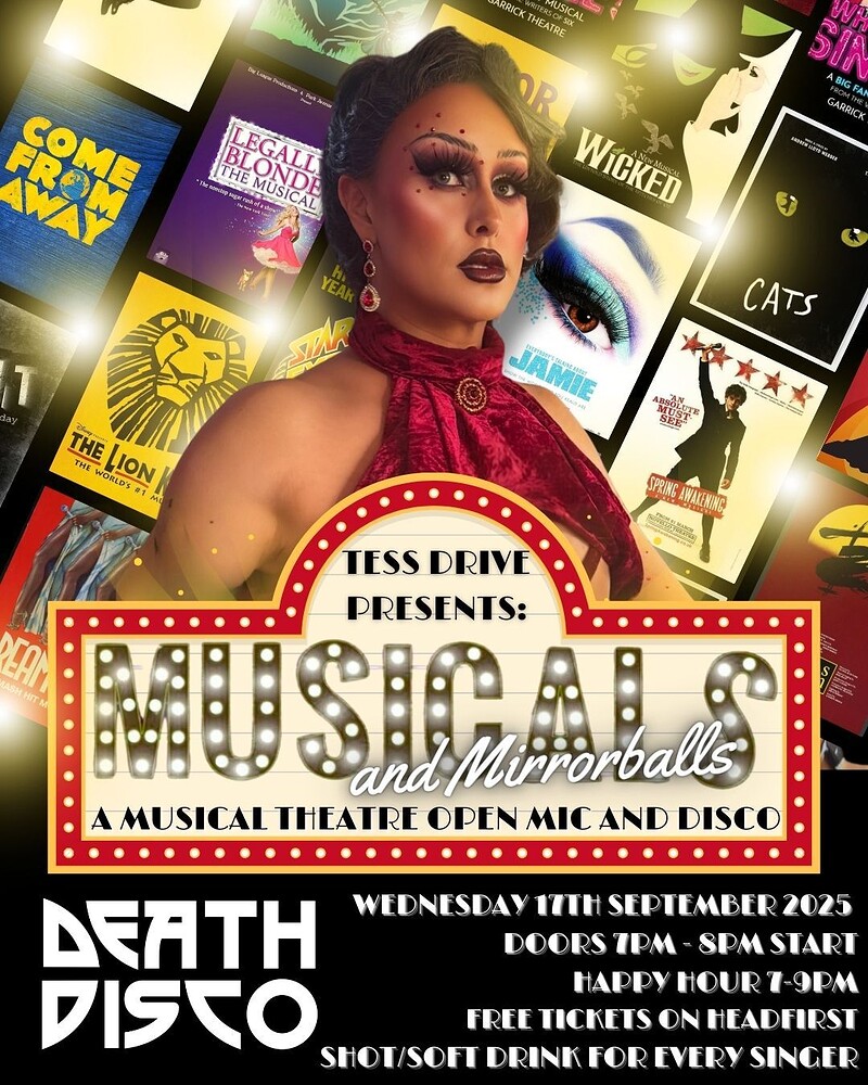 Tess Drive presents: Musicals and Mirrorballs at Death Disco