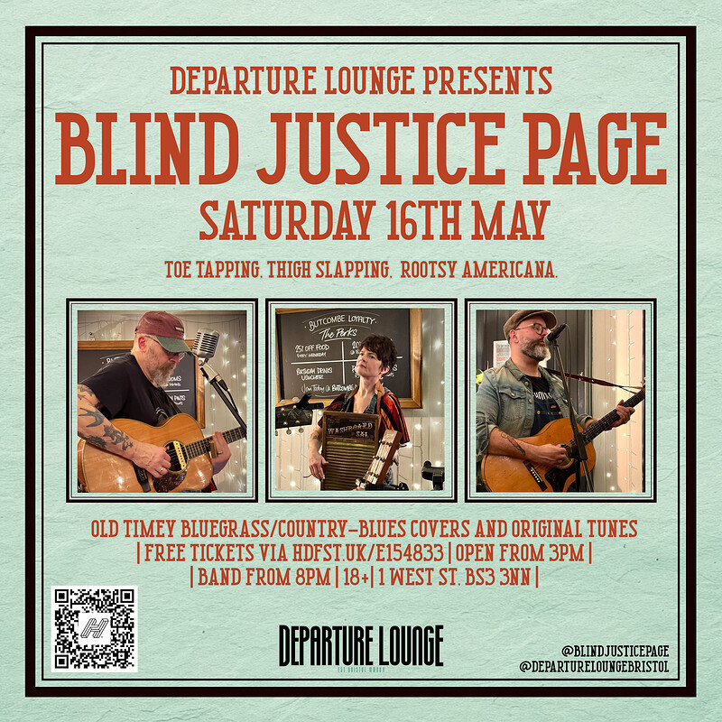 Blind Justice Page at Departure Lounge