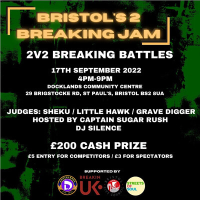 Bristol's 2 Breaking Jam at Docklands Community Centre