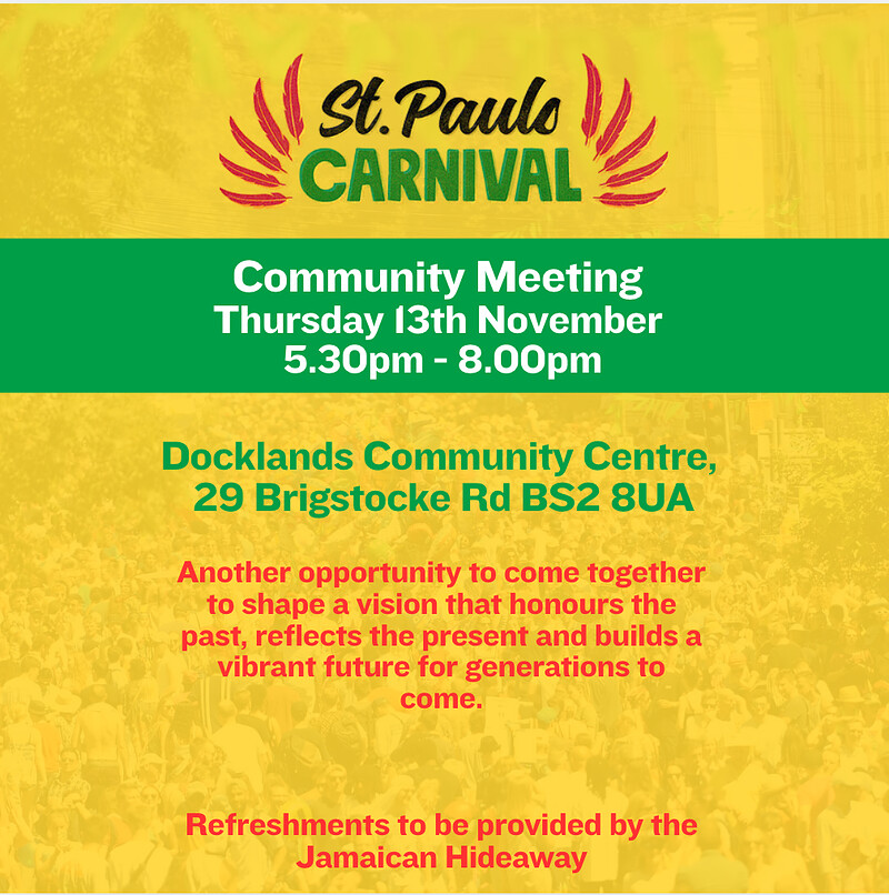 St Pauls Carnival - Planning Carnival for Future Generations at Docklands Community Centre