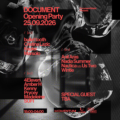 Document Opening Party: bullet tooth, Cristina Lazic, Kepler ++ at DOCUMENT