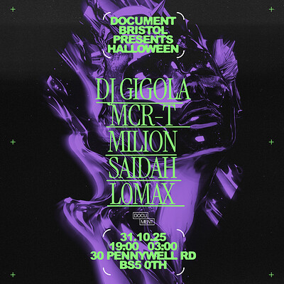 Document Presents: Halloween | DJ Gigola, MCR-T, Milion, Saidah at DOCUMENT