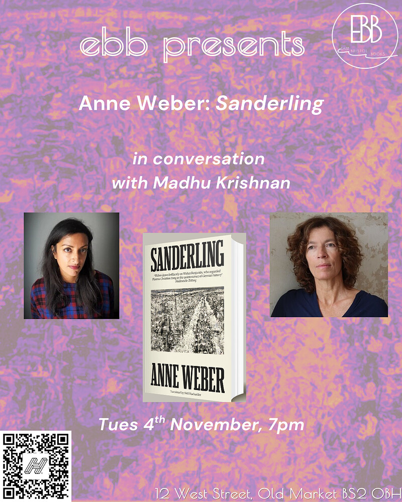 Anne Weber: *Sanderling* , with Madhu Krishnan at East Bristol Books