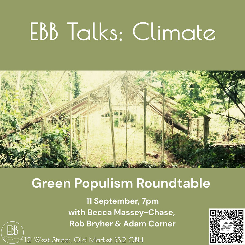 EBB Climate Talks: Green Populism Roundtable at East Bristol Books