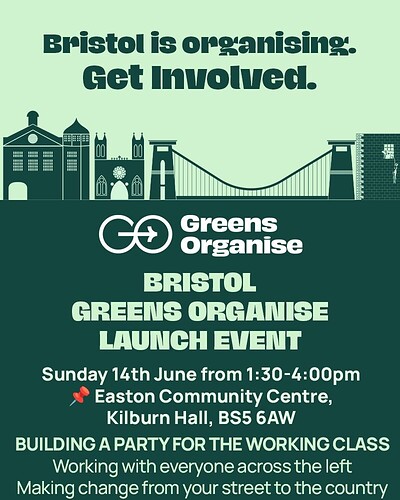 Bristol Greens Organise launch at Easton Community Centre