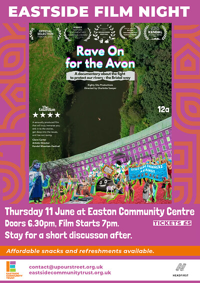 Eastside Film Night: Rave on for the Avon at Easton Community Centre