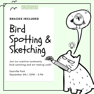 Bird Spotting & Sketching at Eastville Park