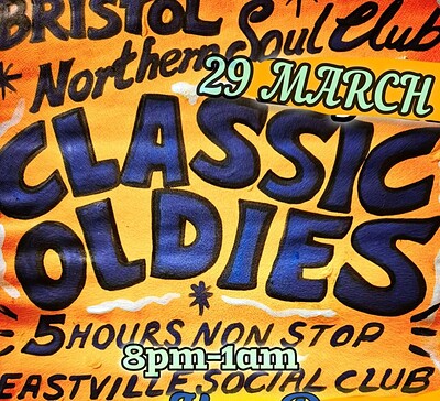 BRISTOL NORTHERN SOUL CLUB CLASSICS NIGHT at Eastville Social Club