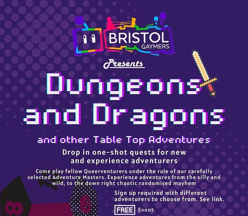 Bristol Gaymers D&D/TTRPG Evening at Excelsior Bristol
