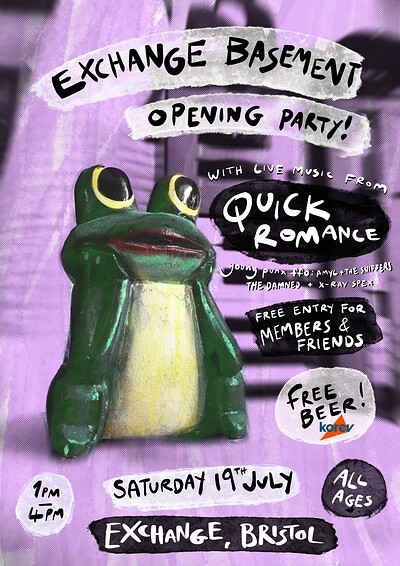 BASEMENT OPENING PARTY ft. Quick Romance at Exchange