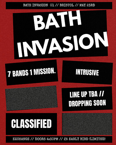 BATH INVASION at Exchange
