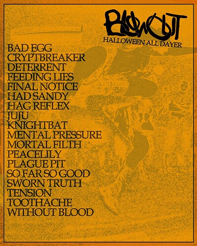 Blowout Halloween All Dayer at Exchange