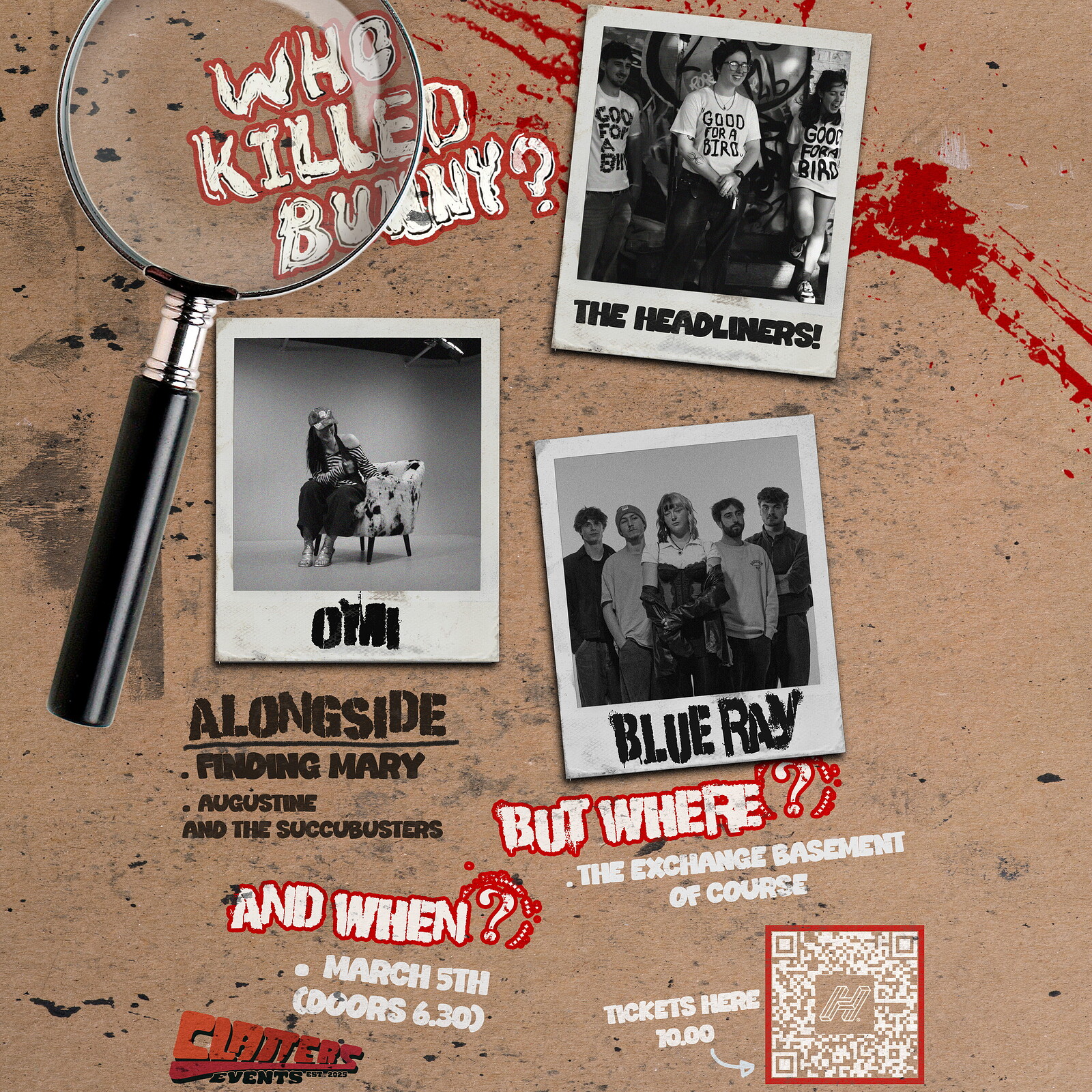 Clatters Events Presents... WHO KILLED BUNNY at Exchange