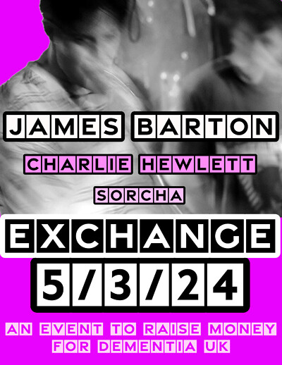 James Barton with support in aid of Dementia UK at Exchange