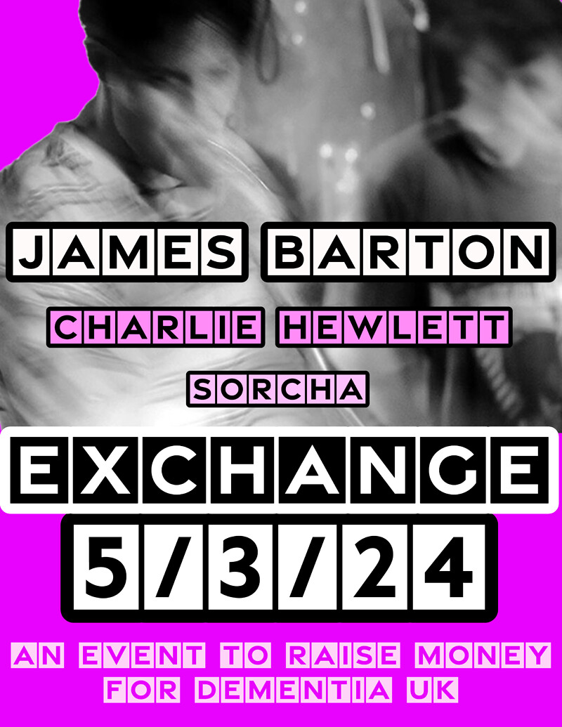James Barton with support in aid of Dementia UK at Exchange