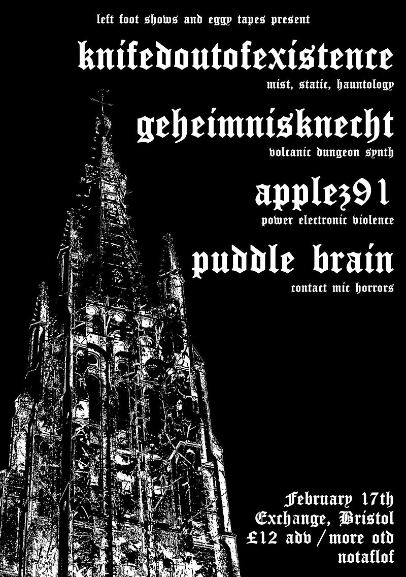 KNIFEDOUTOFEXISTENCE, GEHEIMNISKNECHT + SUPPORT at Exchange