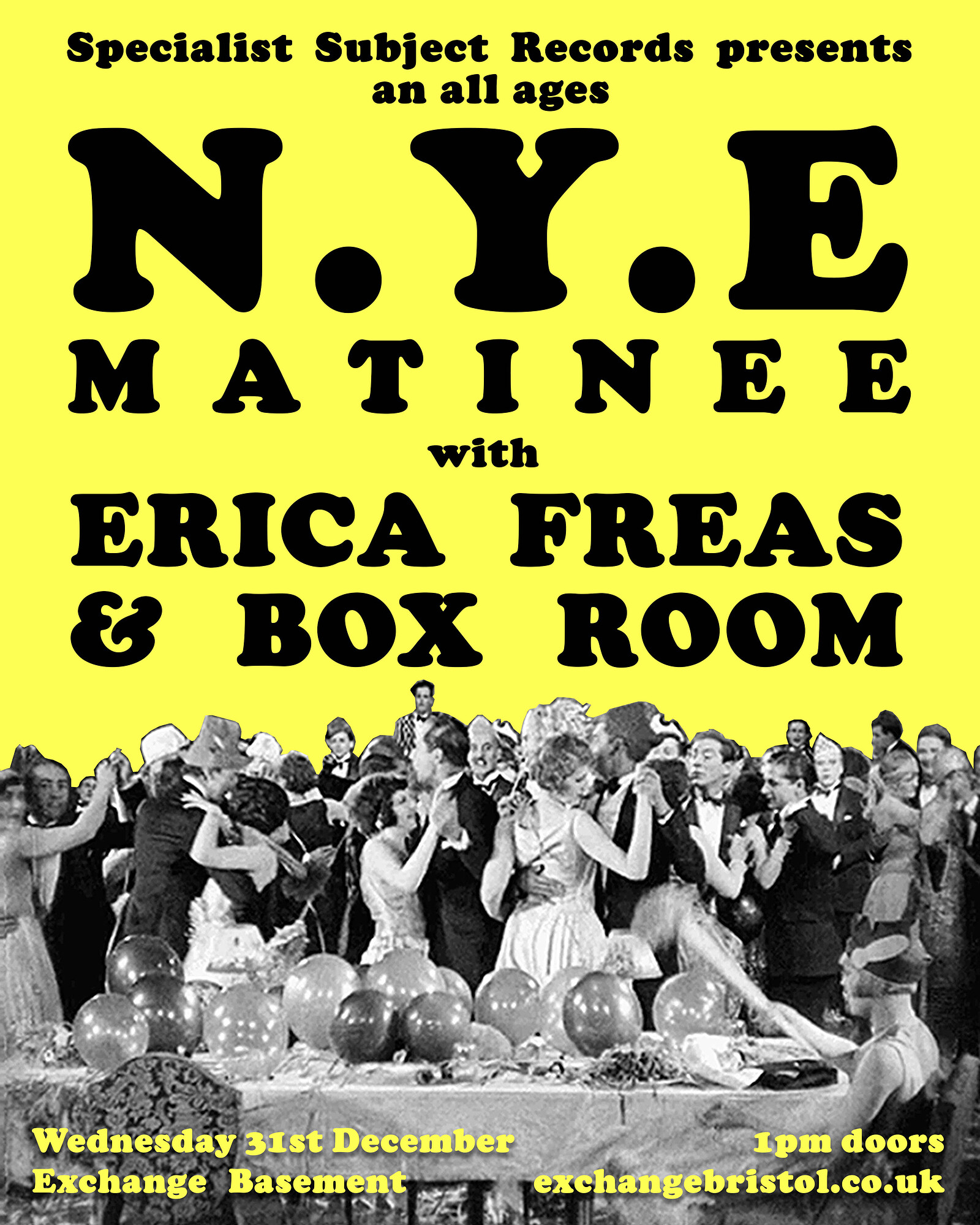 NYE Matinee with Erica Freas & Box Room at Exchange