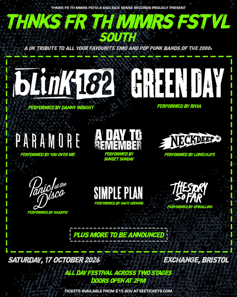 THNKS FR TH MMRS FSTVL  2026 FT DANNY WRIGHT AS BLINK 182 at Exchange