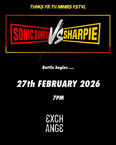 Thnks Fr Th Mmrs Presents  Sonic vs Sharpie a McFly vs Busted tribute at Exchange