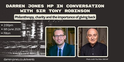 Darren Jones MP in Conversation With Sir Tony Robinson at Filton