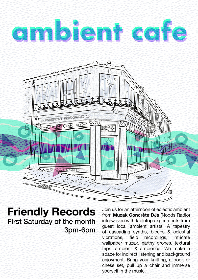 Day time at the Ambient Cafe at Friendly Records
