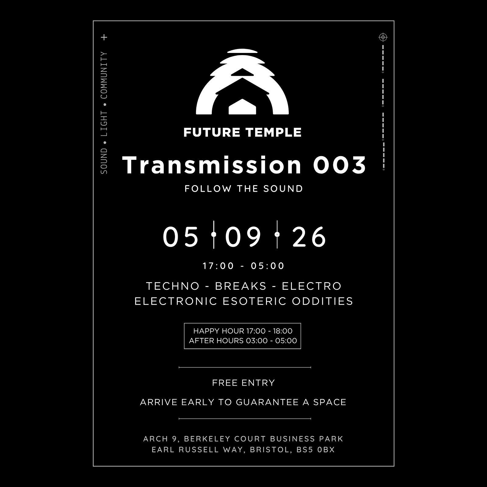 Transmission 003: Follow the Sound at Future Temple