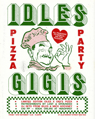 IDLES x Gigi's   **Pizza Party + DJs** at Gigis Pizza Shop