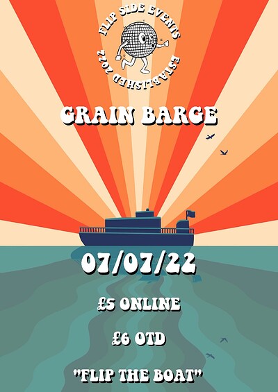 Flip The Boat Flip Side Boat Party at Grain Bardge Contact (Issy)
