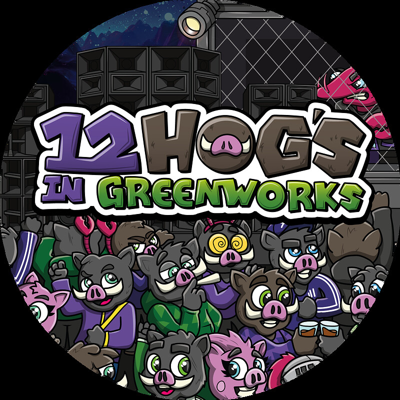 12 Hogs in Greenworks at Green Works
