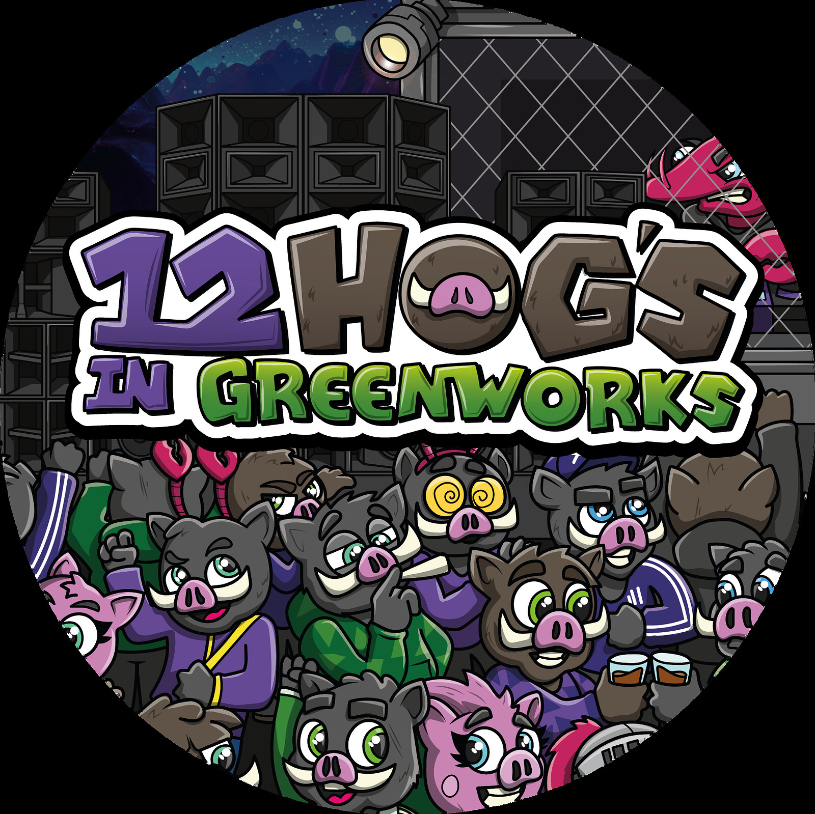12 Hogs in Greenworks at Green Works