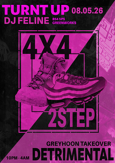 2 STEP VS 4X4 - DETRIMENTAL SOUNDS & TURNT UP at Green Works