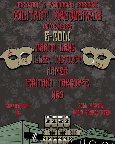 Militant masquerade at Green Works