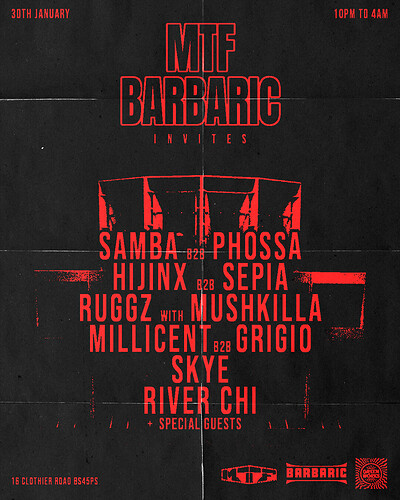 MTF x BARBARIC at Green Works