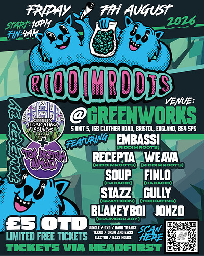 Riddim Roots August Ascension at Green Works