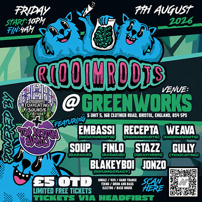 RIDDIM ROOTS AUGUST ASCENSION at Green Works