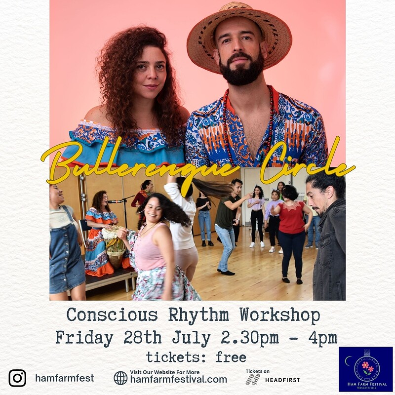 Conscious Rhythm workshop with Bullerengue Circle at Ham Farm Festival